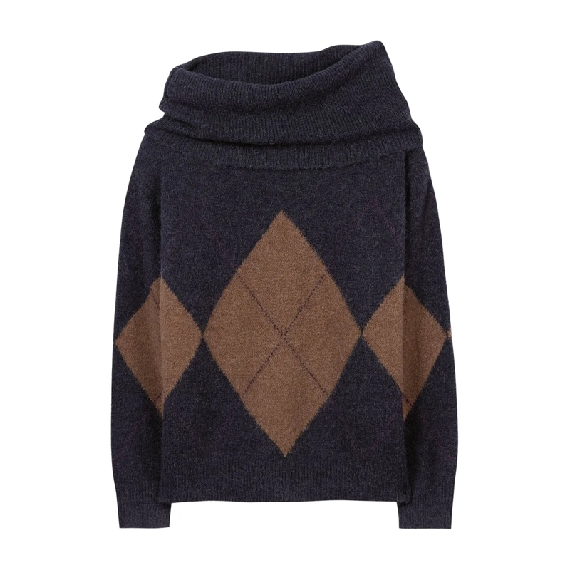 Luisa Cerano Cardigan Pullover aus Alpaka-Woll-Mix dunkelblau