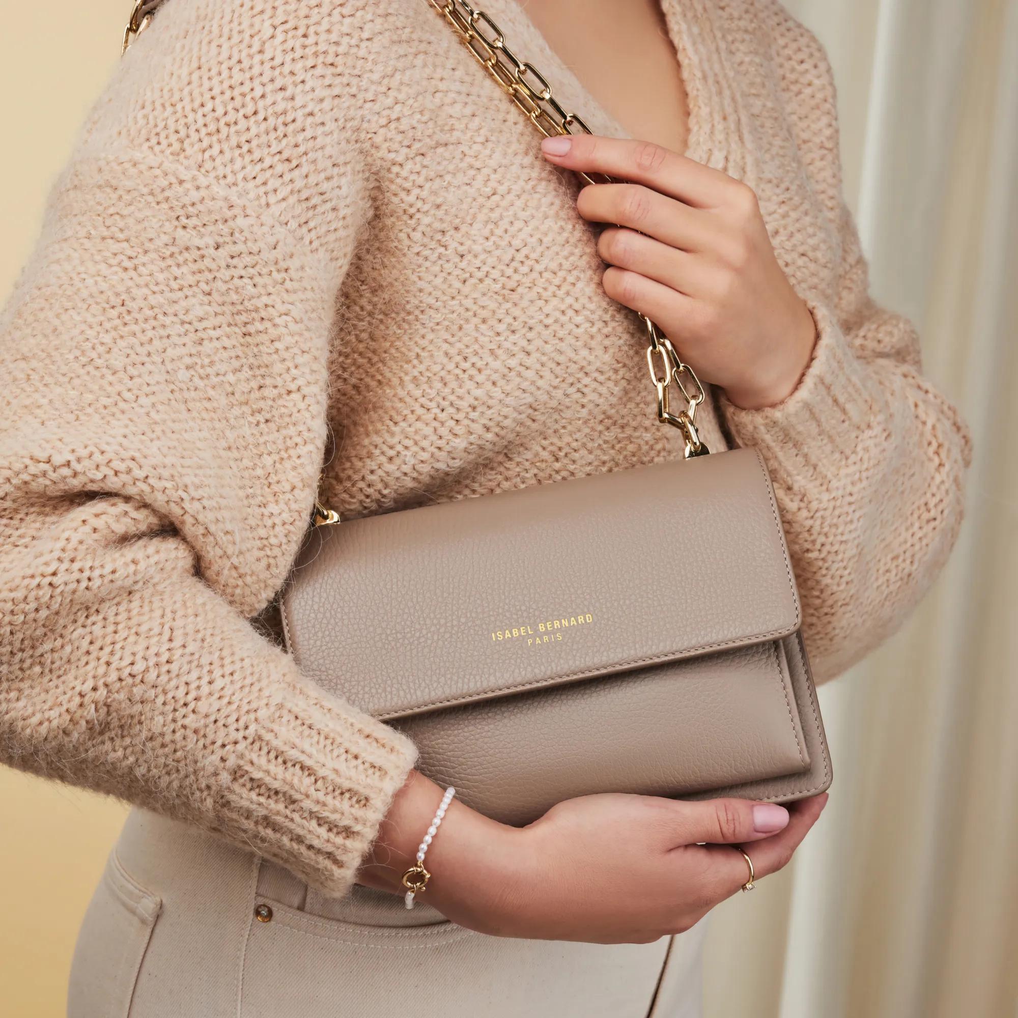 Isabel Bernard Hobo bags Femme Forte Valerie Schultertasche in taupe