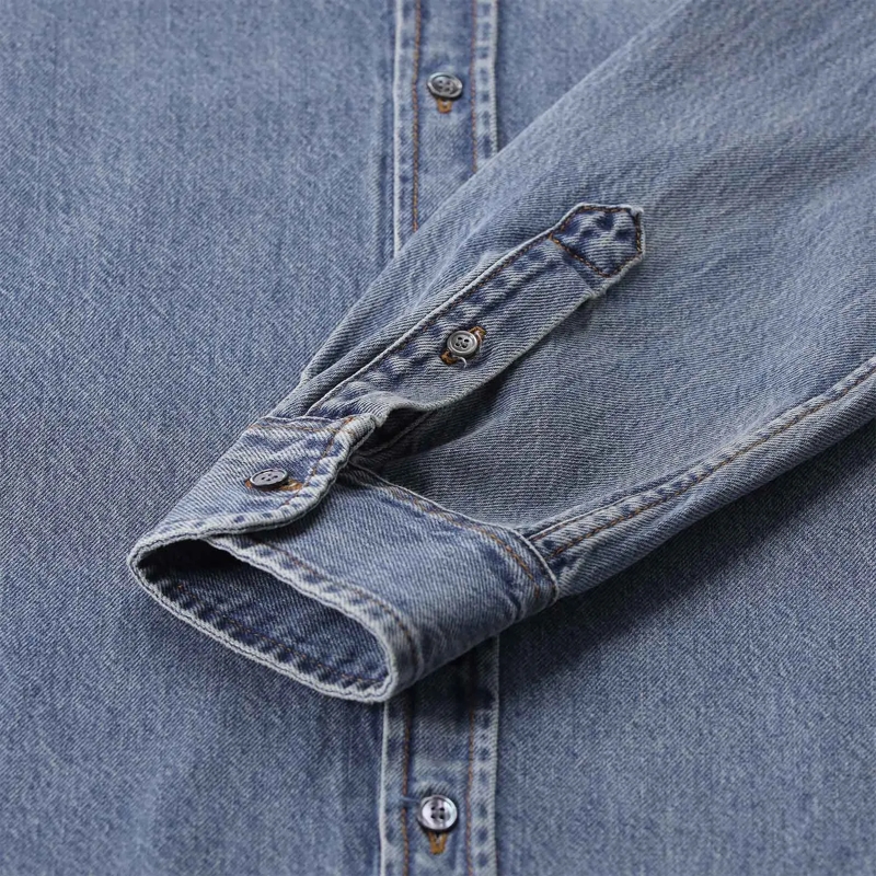 AMI Paris Hemd Button-Down Denim Shirt Blue(Image 8)