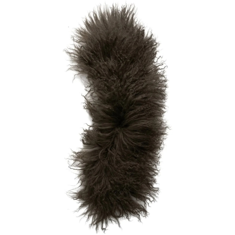 Herno Wollschal Mongolian fur collar grün