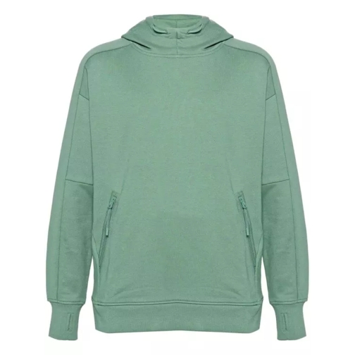 CP Company Goggles-Detail Green Cotton Hoodie Green 