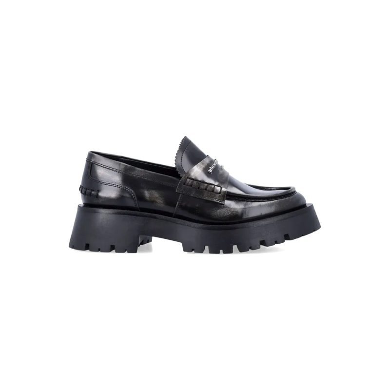Alexander Wang Balletschoenen Two-Tone Leather Loafers Black