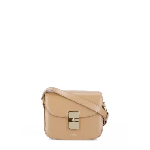 A.P.C. Beige Smooth Leather Shoulder Bag Brown Sac à bandoulière