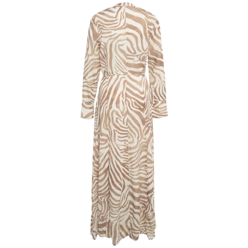 Guess Robes midi Maxi dress with animal print beige (Image 2)