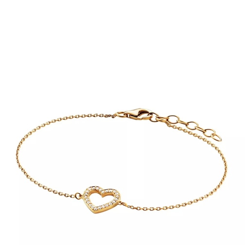 BELORO Bracelet Heart Zirconia  Gold-Plated Bracelet