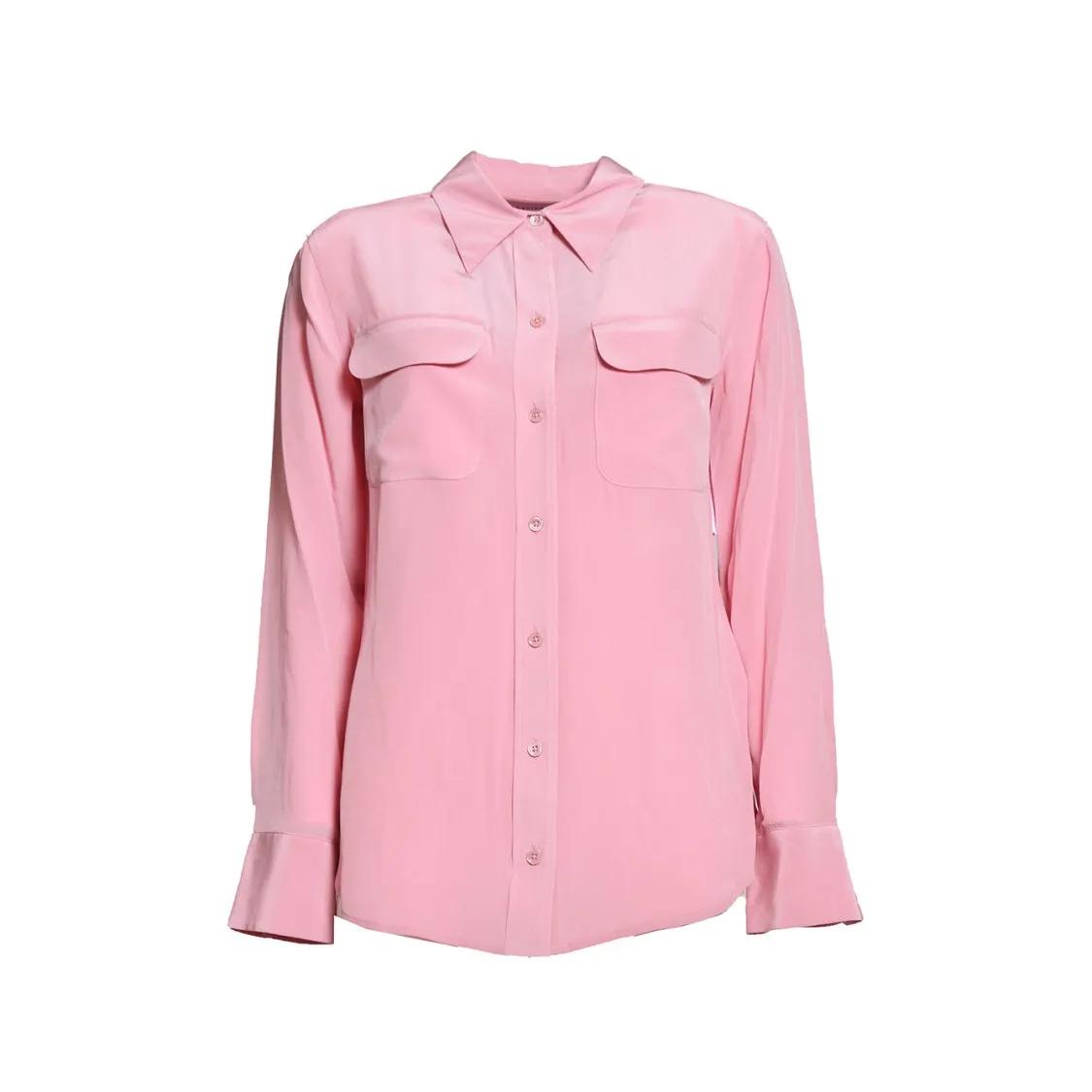 Thumbnail - Equipment - Signature Silk Shirt - Pink - Größe L - pink