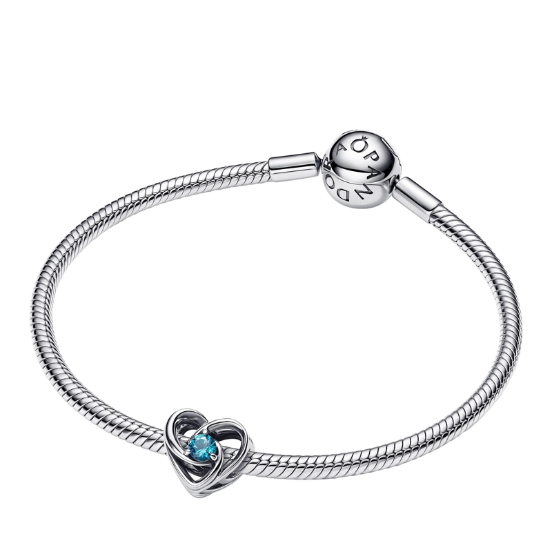 Pandora Anhänger Entwined Heart & Stones Charm Sterling silver