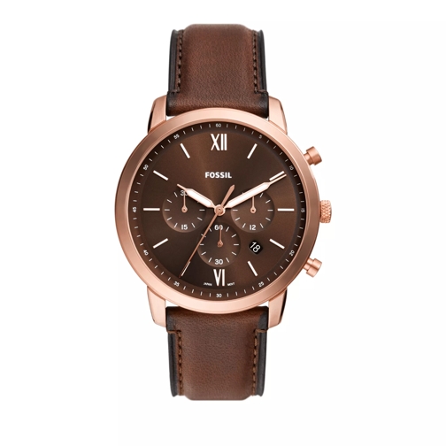 Fossil Neutra Chronograph Leather Watch Silver Chronograph