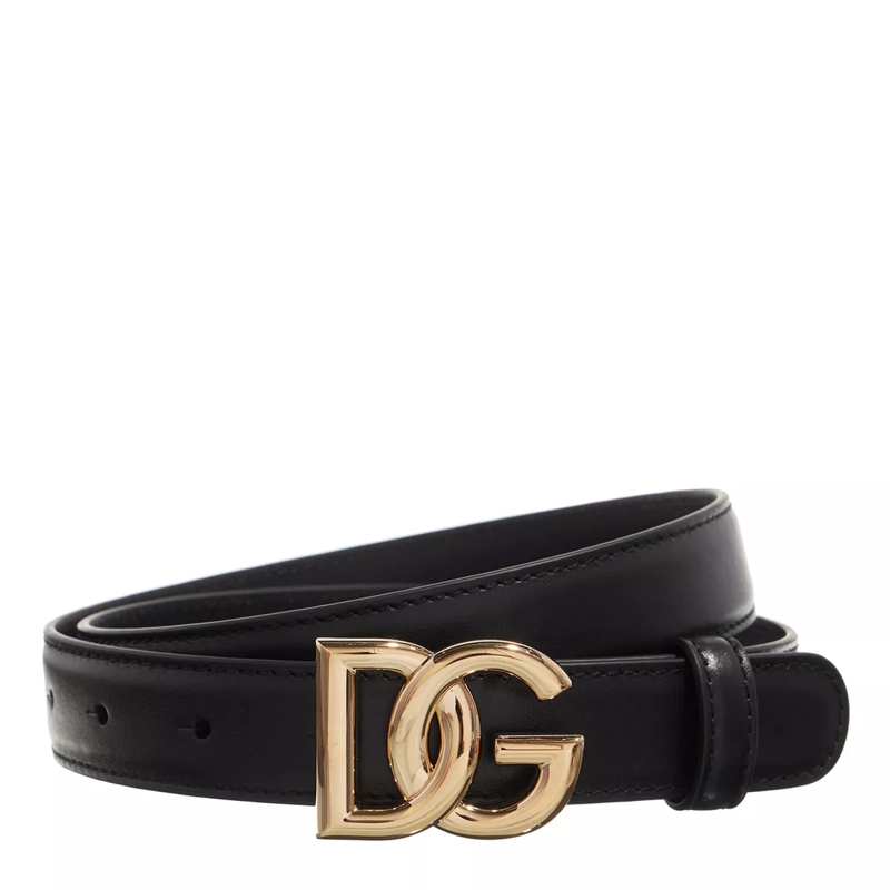 Dolce&Gabbana Ledergürtel Logo Belt Black