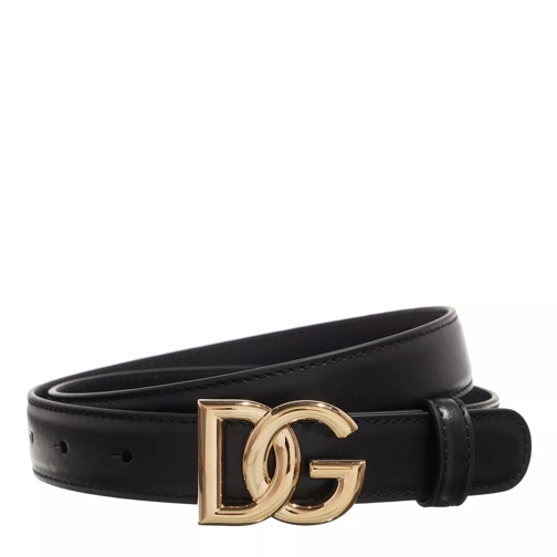 Dolce&Gabbana Logo Belt Black Läderskärp
