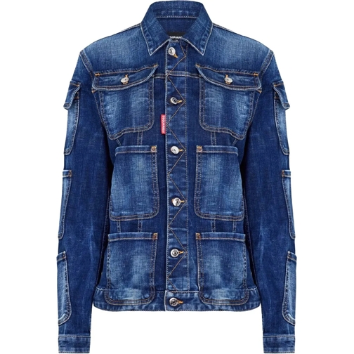 Dsquared2 Overgangsjas Tactical Jean Denim Jacket blau