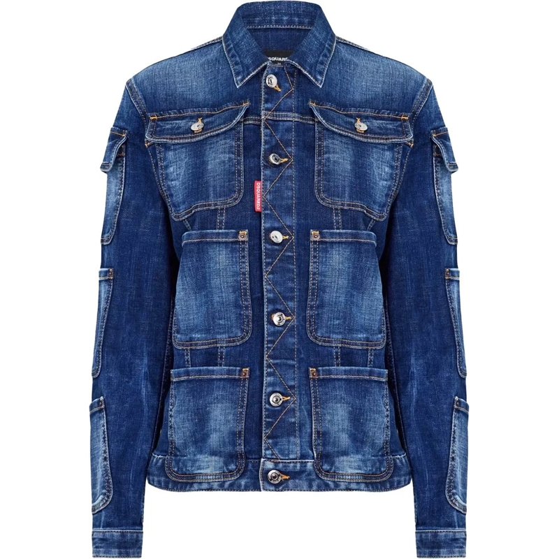 Dsquared2 Übergangsjacke Tactical Jean Denim Jacket blau