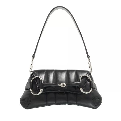 Gucci Horsebit Chain Small Shoulder Bag Black Schultertasche