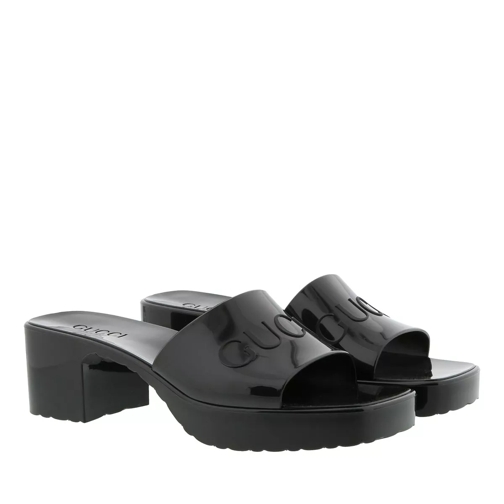 Gucci Slide Sandal Rubber Black Slip-ins