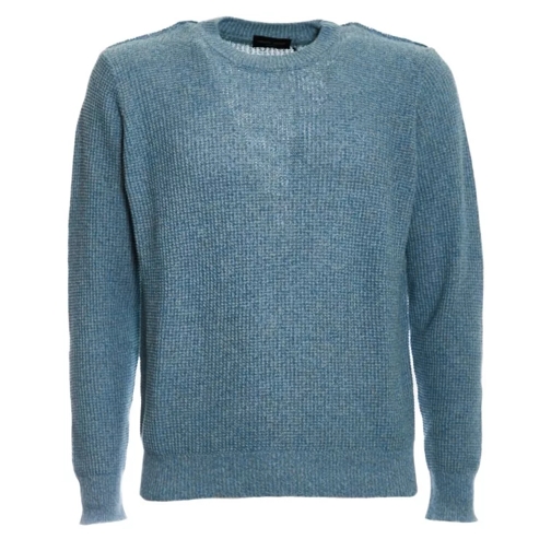 Roberto Collina Mouliné Sweater Blue 