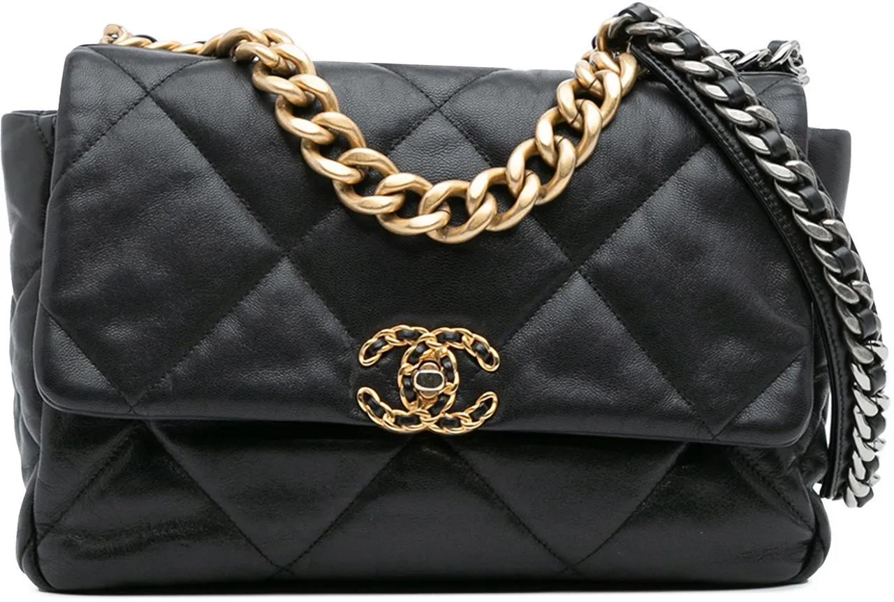 Chanel Hobo Bags - Large Lambskin 19 Flap - Gr. unisize - in Schwarz - für Damen