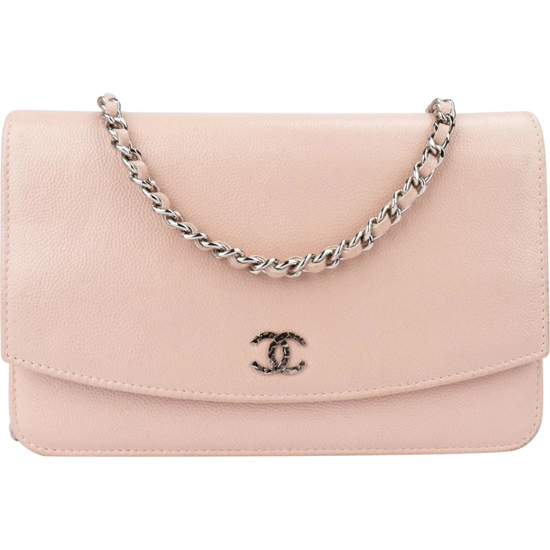 Chanel Sac à bandoulière Chanel Pink Caviar Leather Wallet On Chain Crossbo mehrfarbig