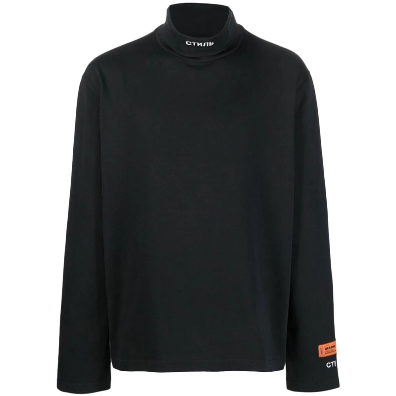 Heron Preston Sweat-shirt Nf Ctnmb Logo Rollneck T-Shirt Black
