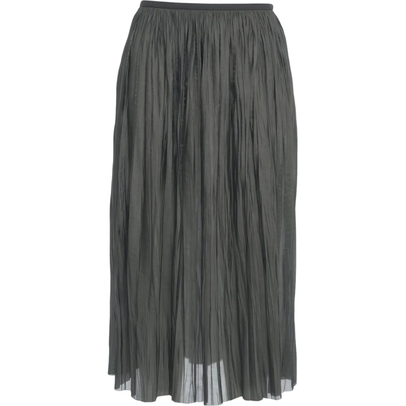 Roberto Collina Midirock Midi pleated skirt grün