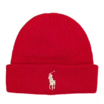 Black polo beanie shop with red horse