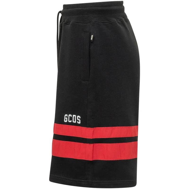 Gcds Shorts Bermuda in Felpa con Bande a Contrasto schwarz(Image 3)