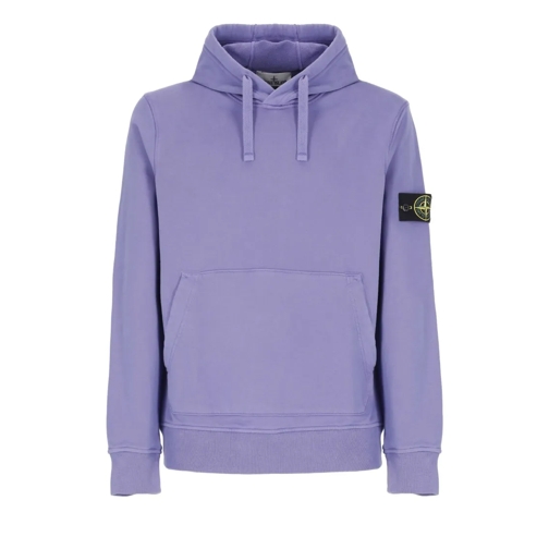 Stone Island Hoodie Purple Cotton Hoodie Purple