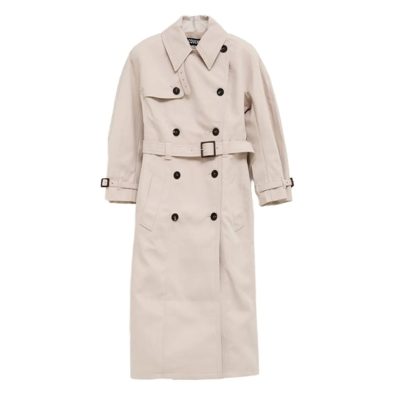 Jacquemus Bontjassen Belted Long Beige Trench Coat Neutrals