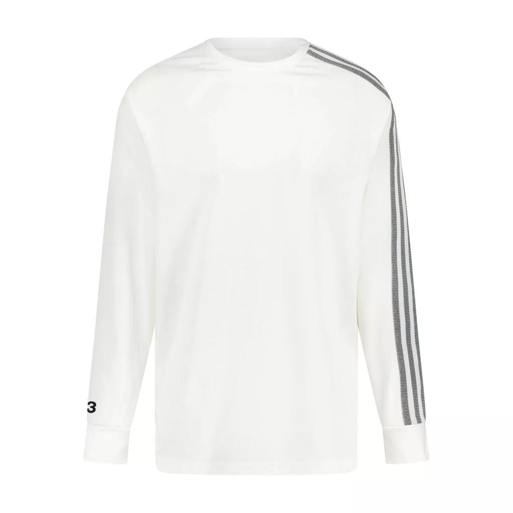 Y-3 - Longsleeve mit Logo & Streifen - Größe M - white