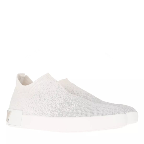 DKNY Sayda Sock Sneaker Silver/White Slip-On Sneaker