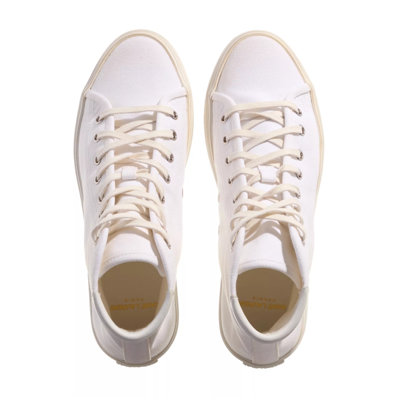 Saint Laurent High-Top-Sneaker Malibu Hightop Sneaker Blanc Optique(Image 8)