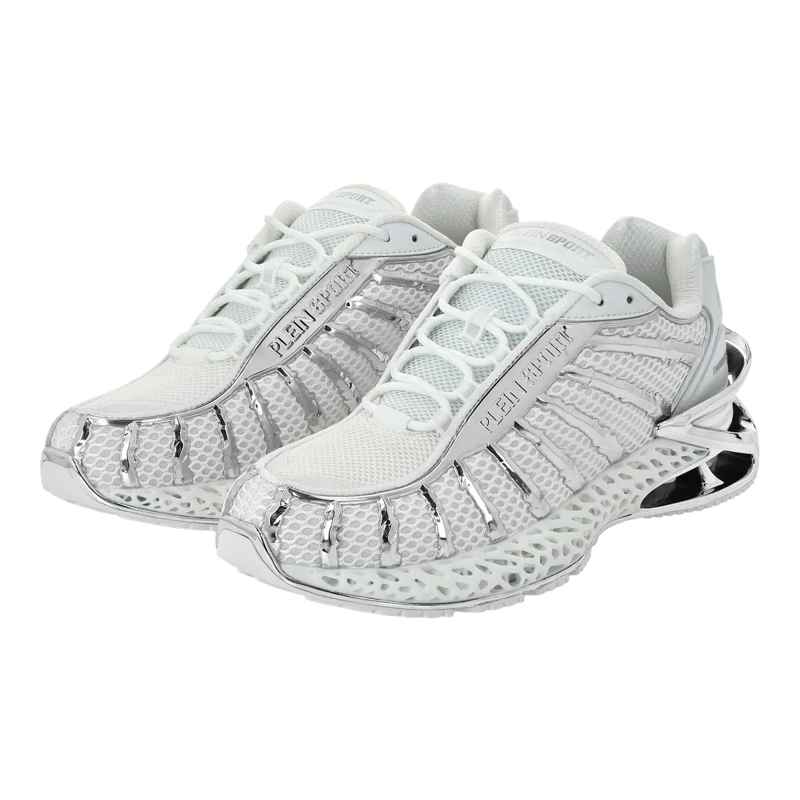Plein Sport Low-Top-Sneaker Runner Sneaker Thunderstorm Genx weiss