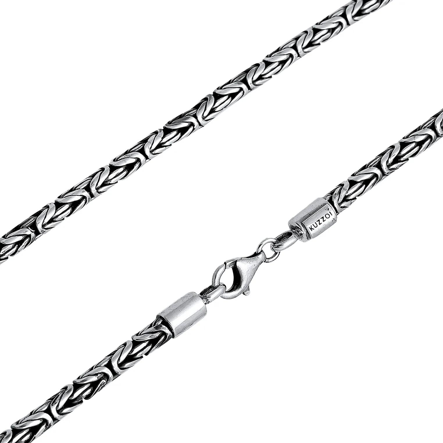 Thumbnail - Kuzzoi Halsketten - Halskette Herren Königskette Oxidiert 925 Sterling - Gr. unisize - in Schwarz - für Damen