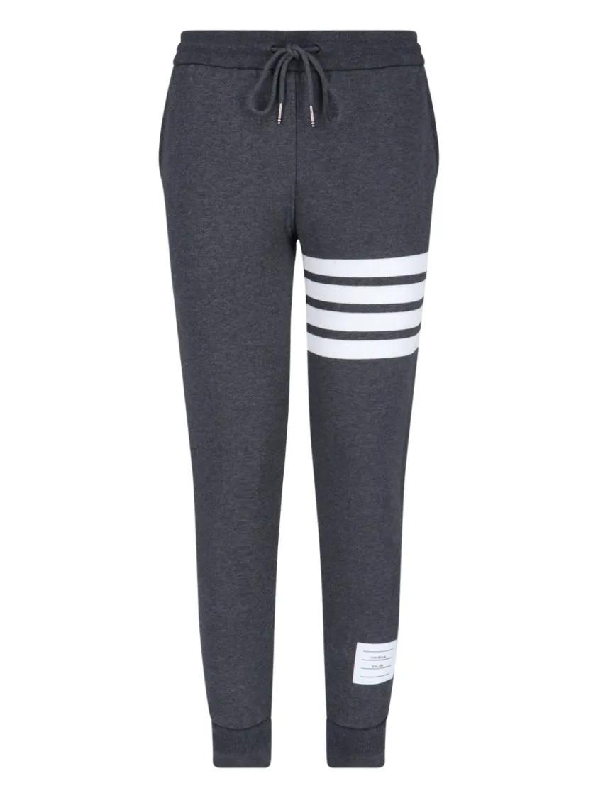 Thumbnail - Thom Browne - "Loopback 4-Bar" Sweatpants – Dark Grey - Größe 40 - grau