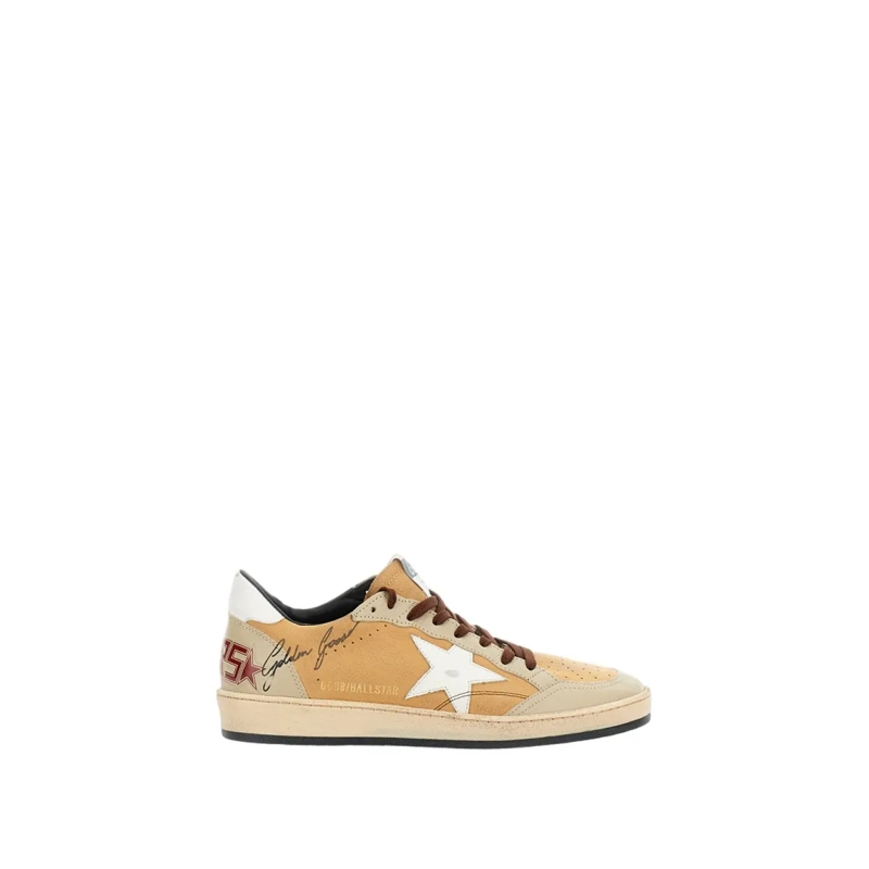 Golden Goose Low-Top-Sneaker Beige Leather Ball Star Sneakers Neutrals