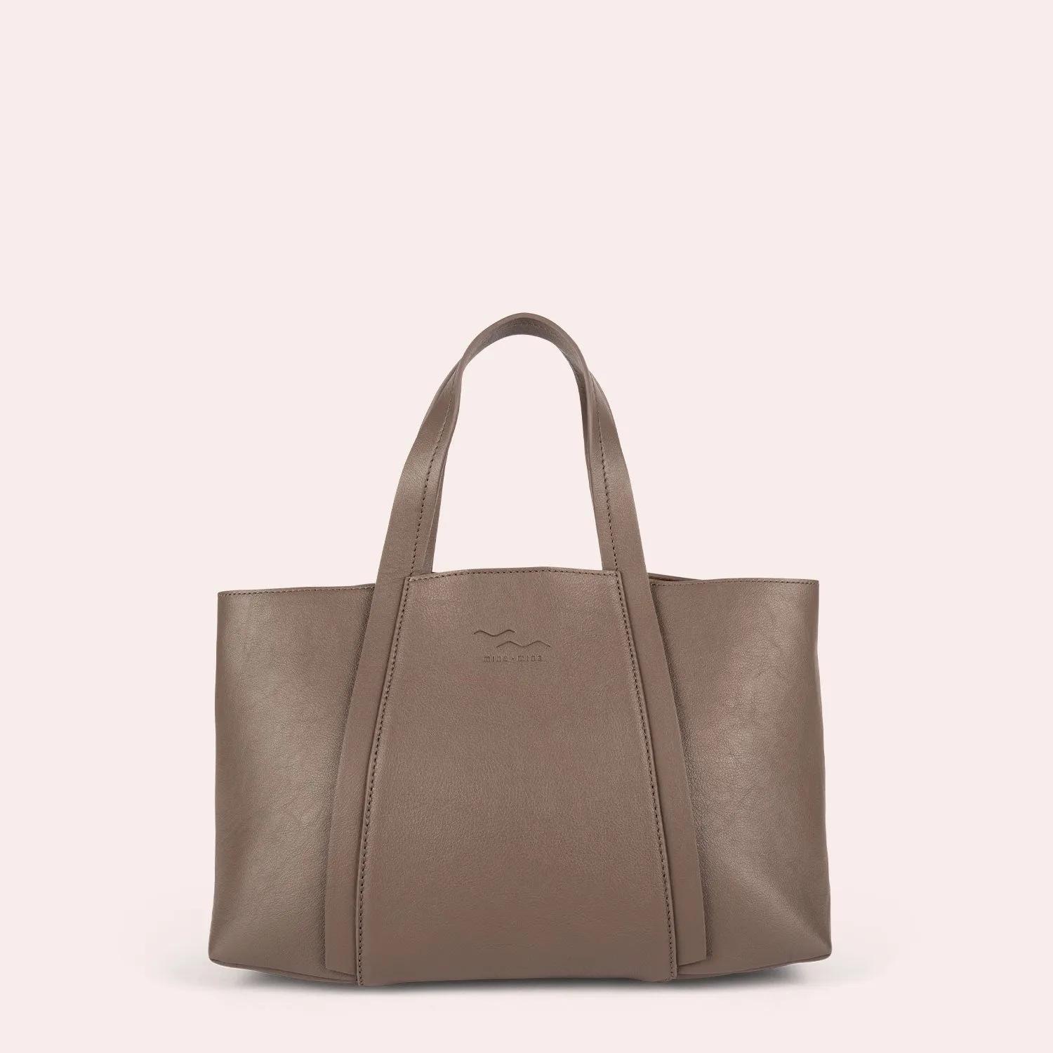 mine mina Totes - MARIT - die mittelgroße Handtasche für Damen - Gr. unisize - in Taupe - für Damen