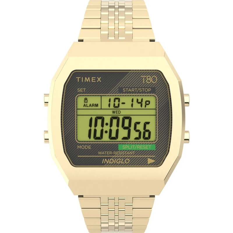 Timex Automatikuhr Digitaluhr Timex T80 Steel gold