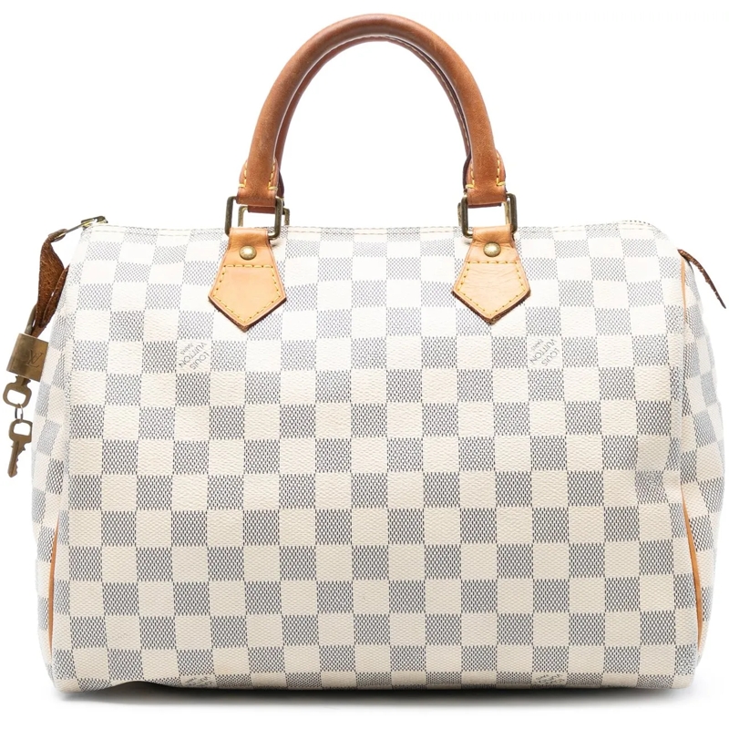 Louis Vuitton Tote Damier Azur Speedy 30 weiß