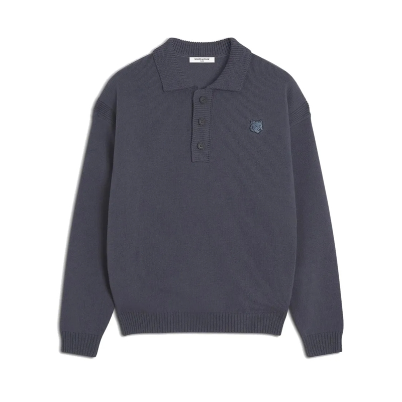 Maison Kitsune Polo Classic Grey Polo Shirt Grey