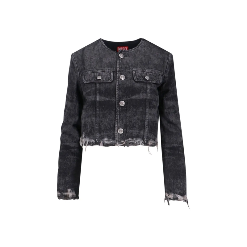 Diesel Jeansjacke De-Graffy-Fsh Denim Jacket – Black Grey