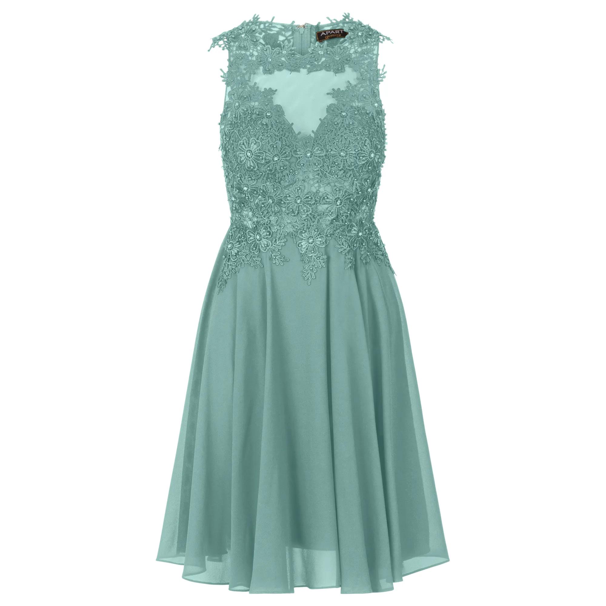 Thumbnail - Apart - kurzes Spitzenkleid - Größe 40 - grün