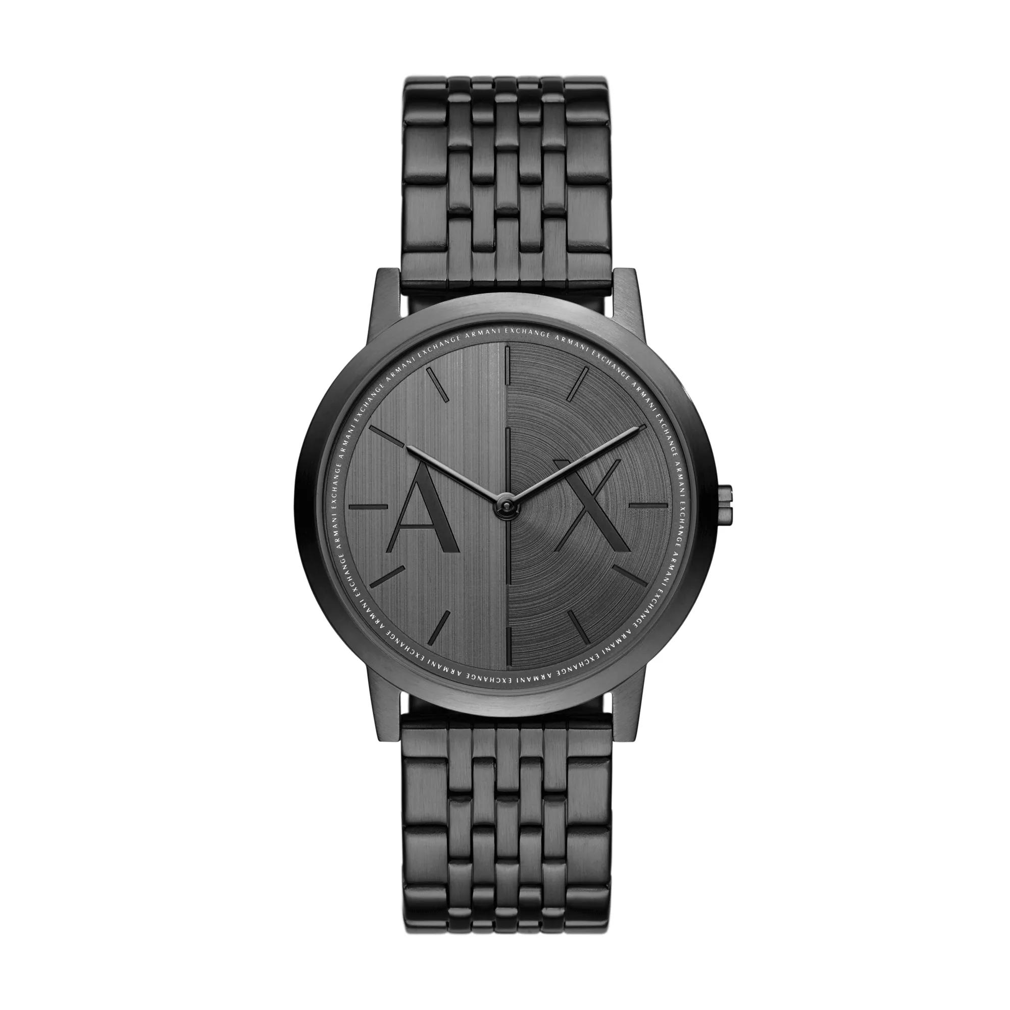 All black 2025 armani exchange watch