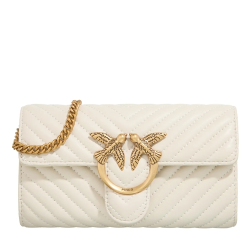 Pinko Wallet On A Chain Love One Wallet C Bianco Antique Gold