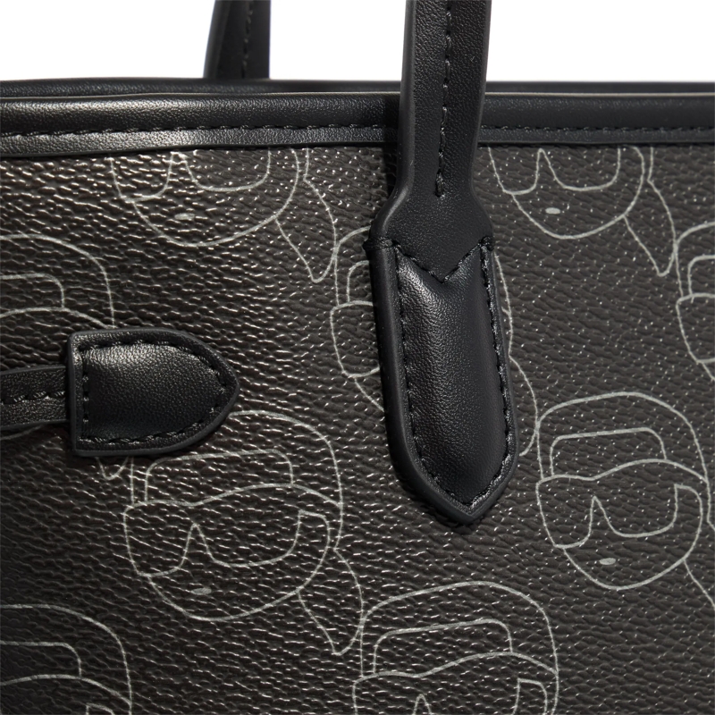 Karl Lagerfeld Minitasche Ikon Mono Cc Sm Tote Nft Aop Black(Image 5)