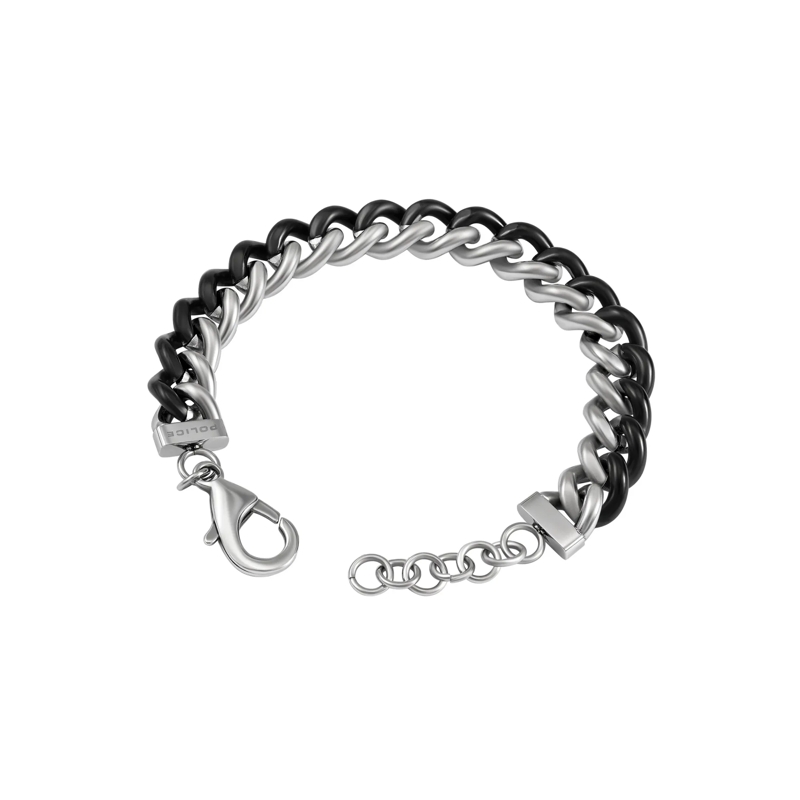 Police Armband Armband Crank- Herrenarmband- Farbe: silber- G silber(Image 3)