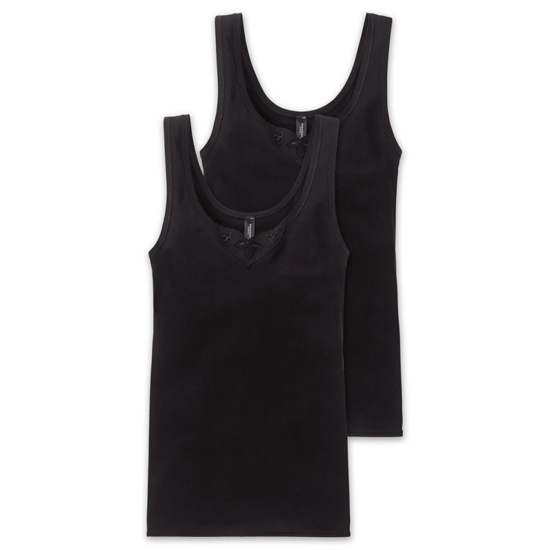 SCHIESSER  Cotton Essentials 2er Pack schwarz
