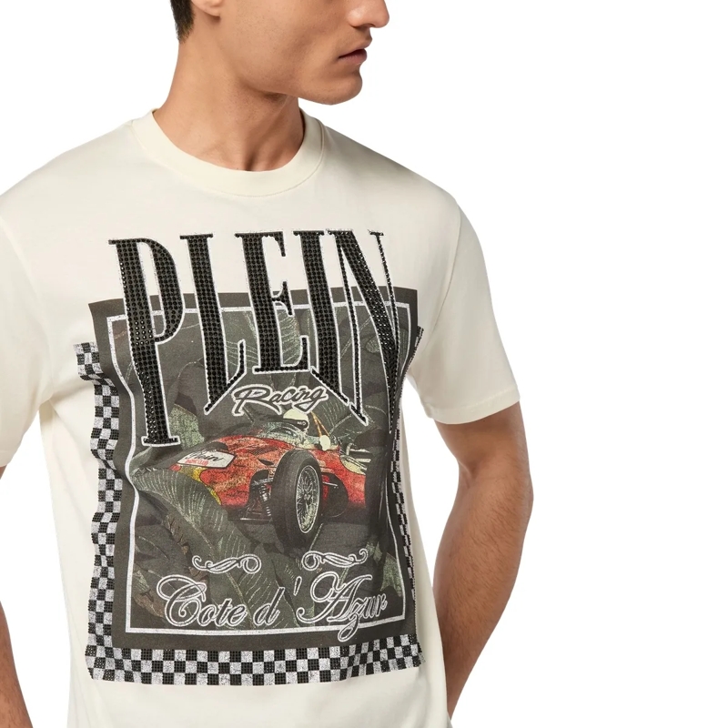 Philipp Plein T-Shirt T-Shirt Racing weiss(Image 4)