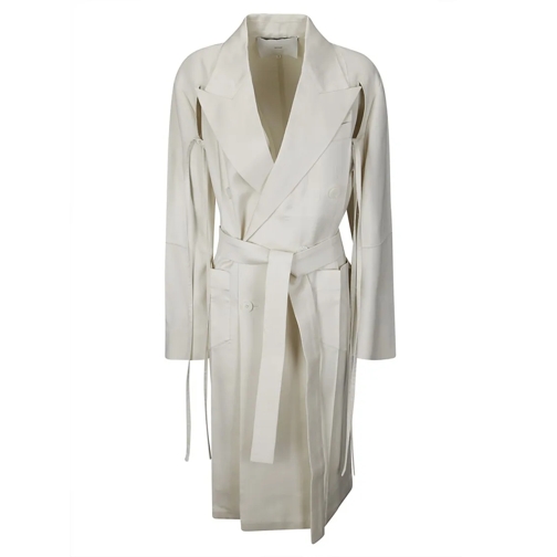 Setchu Trenchcoat Silk Blend Trench Coat White