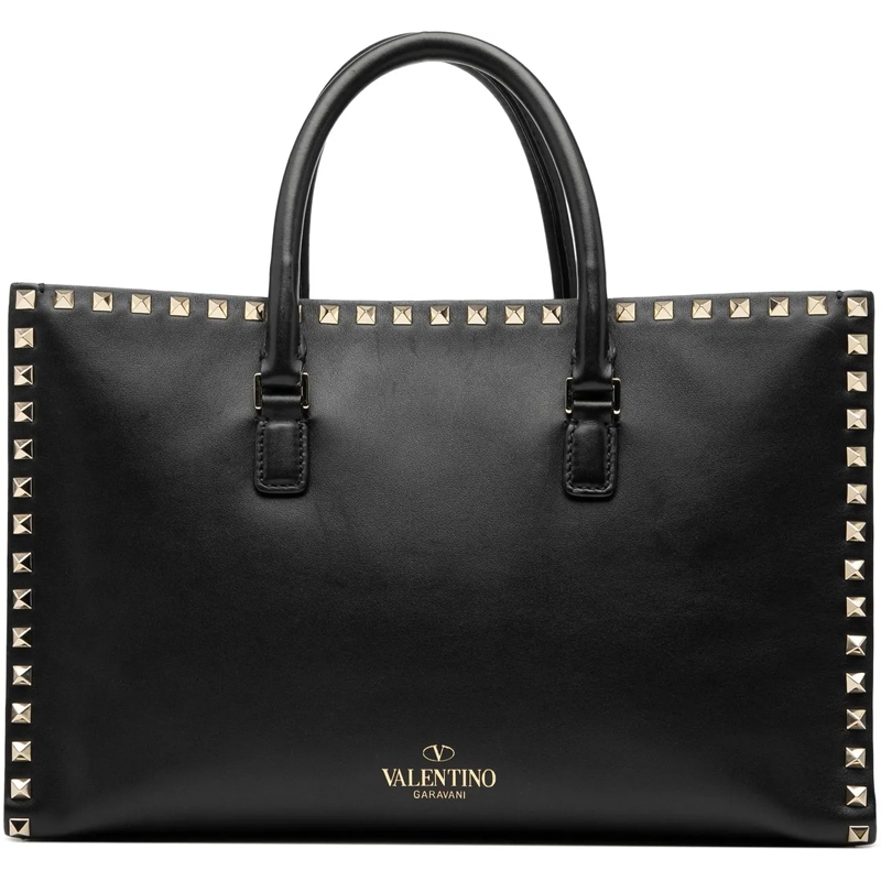 Valentino Garavani Sac à bandoulière Leather Rockstud Convertible Tote schwarz