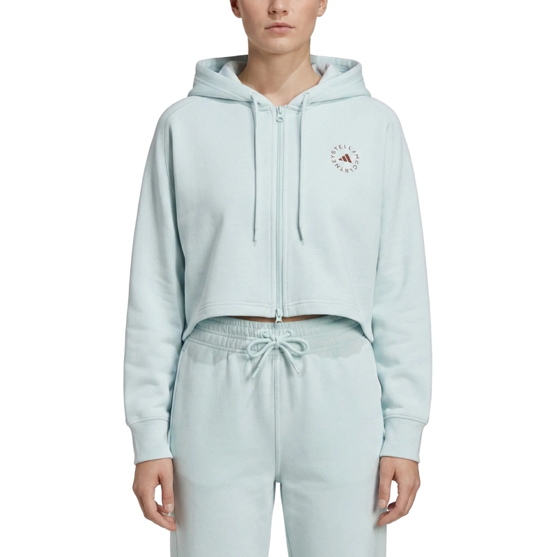 Adidas By Stella Mccartney Doudoune Cropped Sweatjacke blau(Image 2)