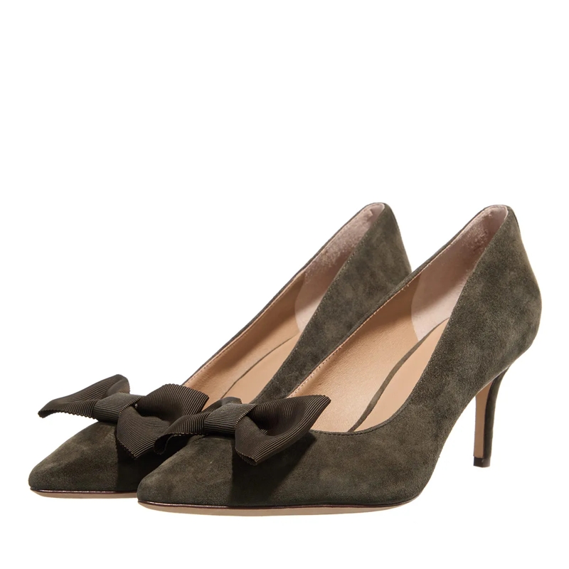 Lauren Ralph Lauren Pumps Lanette Bow Pumps Closed Toe Dark Olive